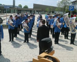 MV Uzwil-Henau zu Besuch in Althengstett - Empfang an der Festhalle MV Uzwil-Henau zu Besuch in Althengstett - Empfang an der Festhalle